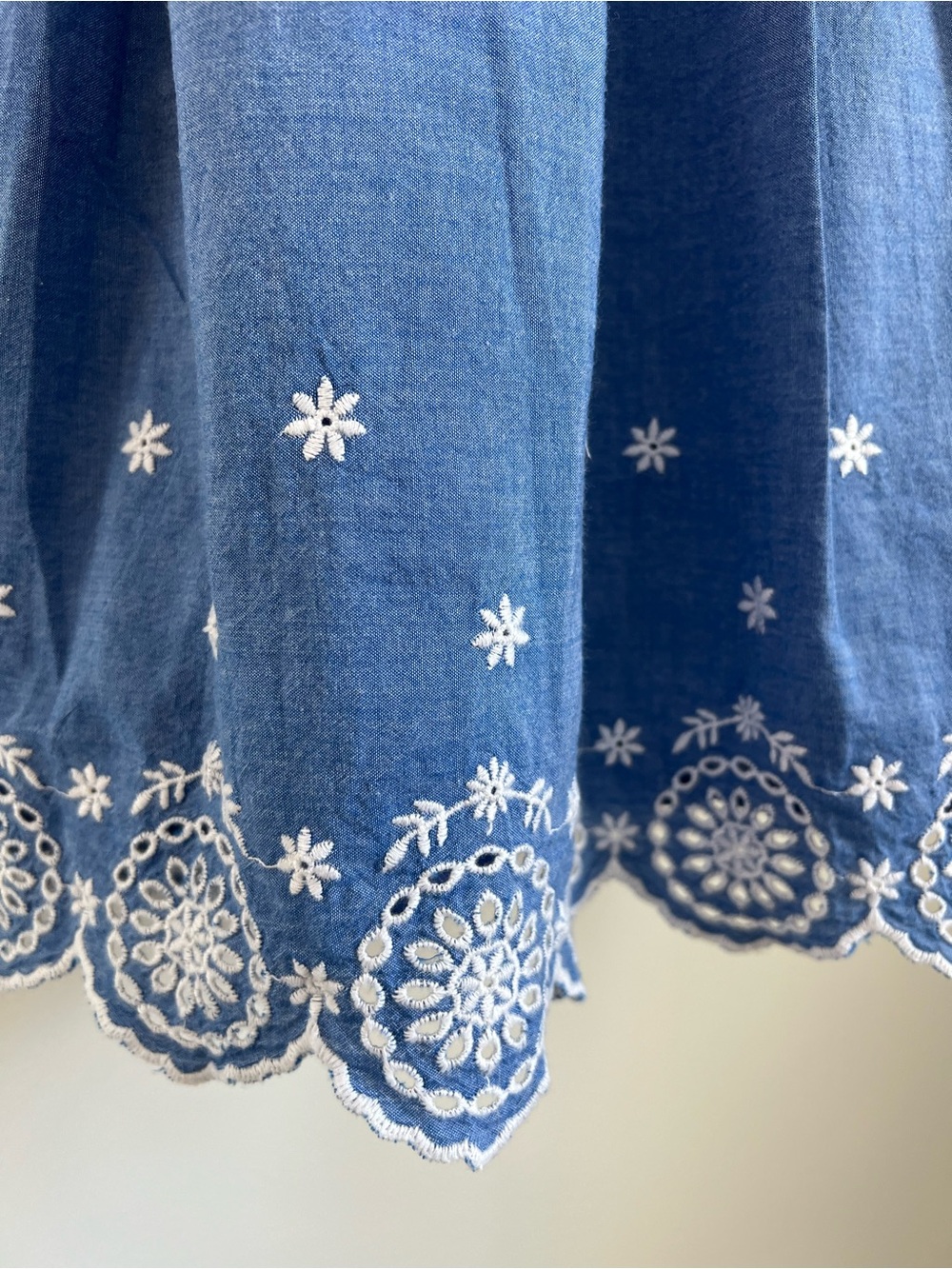 Cat & Jack | 100% Cotton Blue Sundress with White Waist Tie Size L (10-12) - Picture 4 of 15